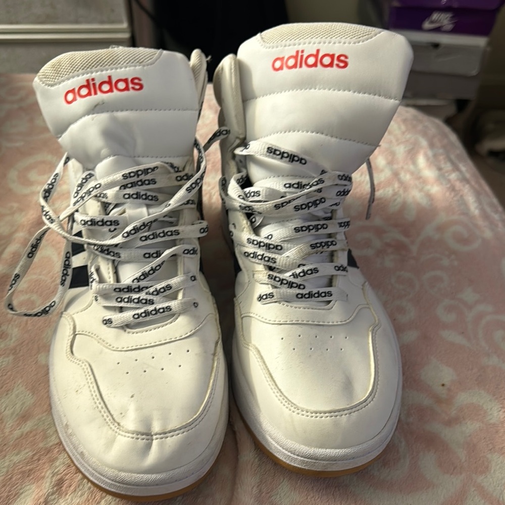 Adidas White High-Top Sneakers